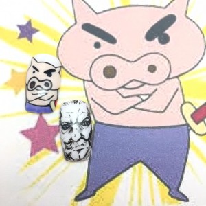 クレヨンしんちゃんのぶりぶりざえもんネイル